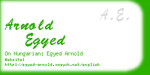 arnold egyed business card